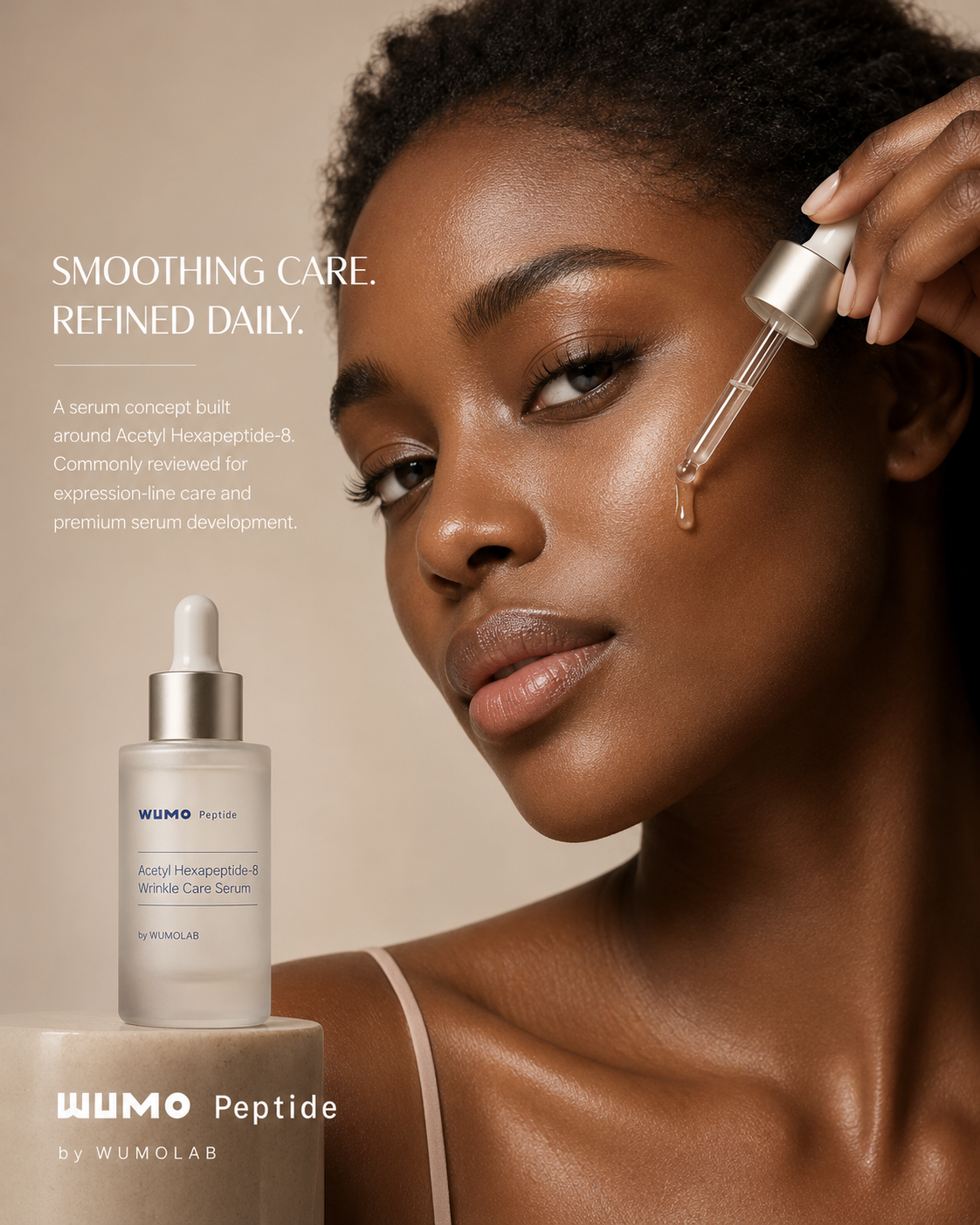 Acetyl Hexapeptide-8 Wrinkle Care Serum Concept image 2