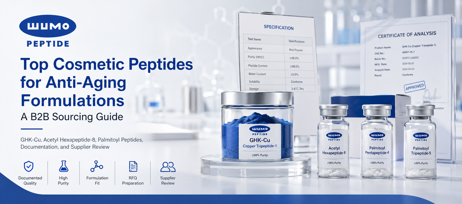 Top Cosmetic Peptides for Anti-Aging Formulations: A B2B Sourcing Guide