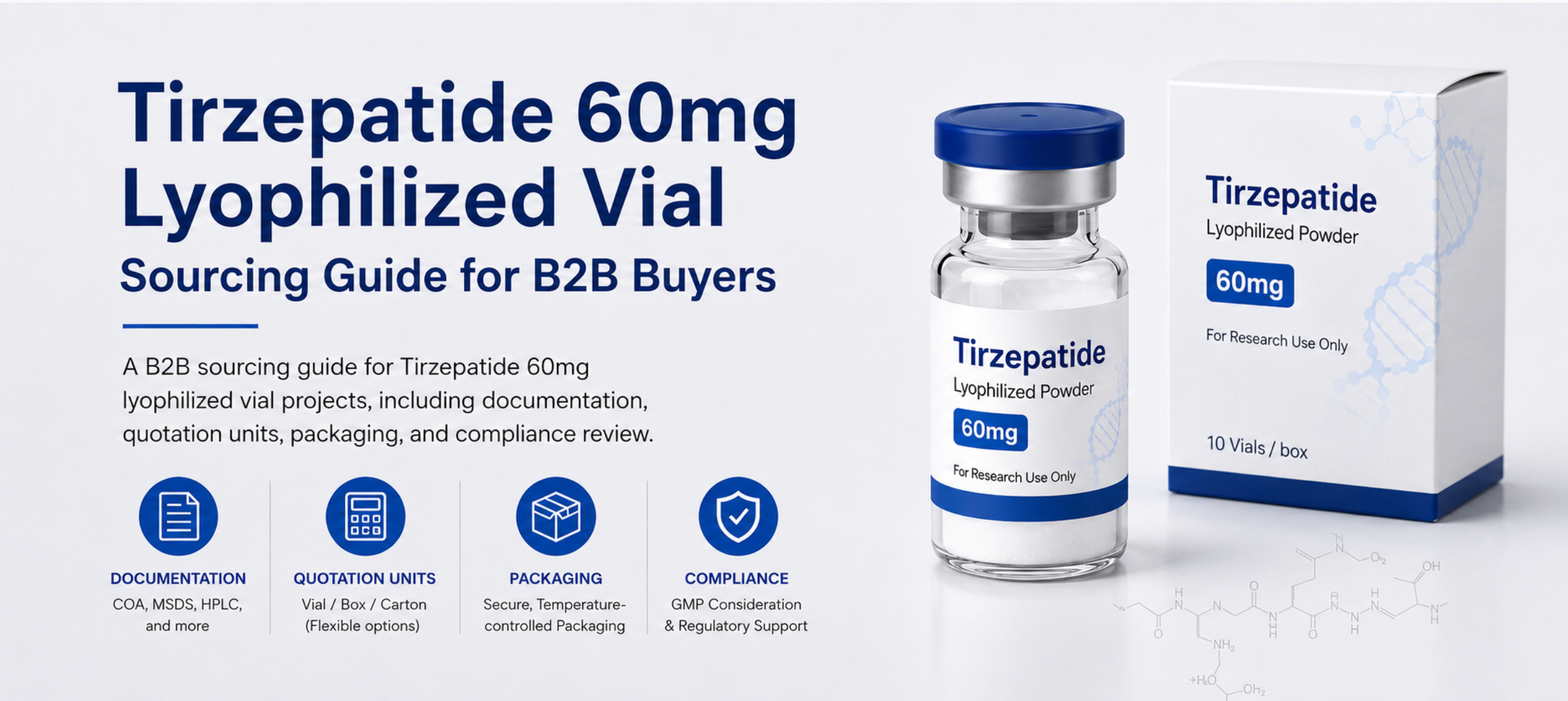 Tirzepatide 60mg Lyophilized Vial Sourcing Guide for B2B Buyers