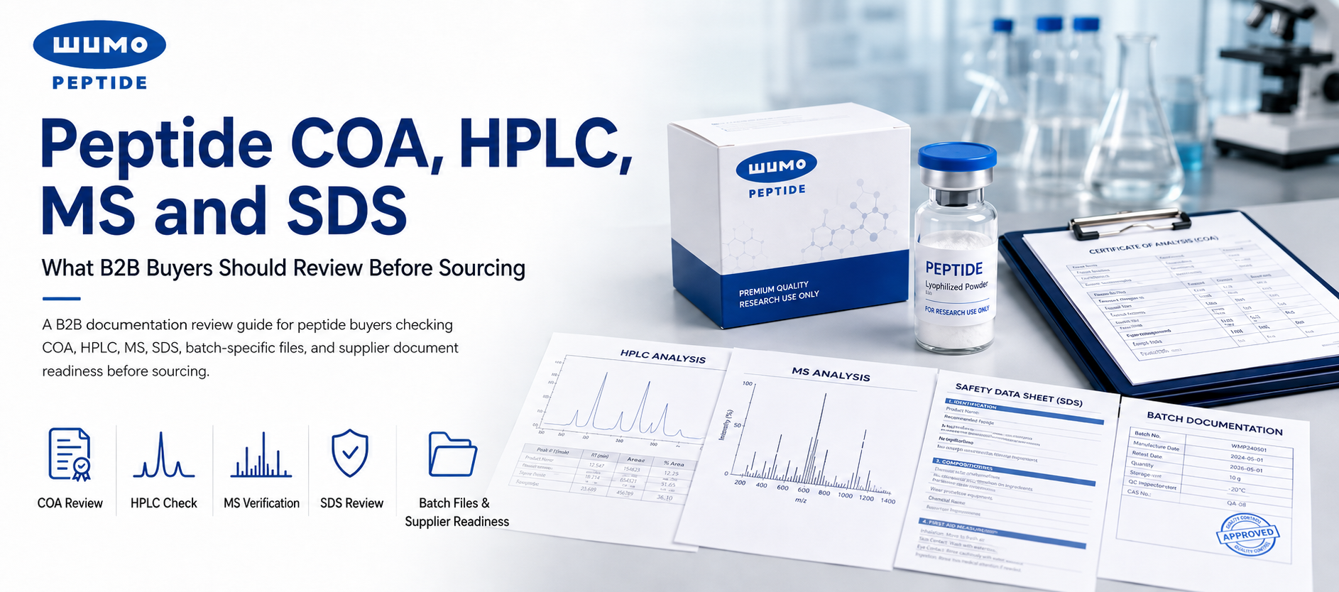 Peptide COA, HPLC, MS and SDS: What B2B Buyers Should Review Before Sourcing