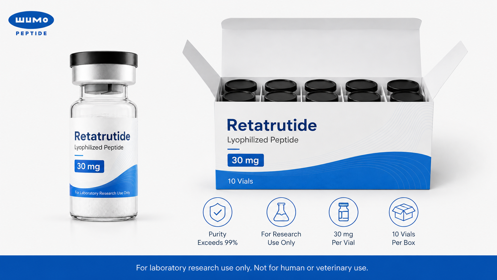 Retatrutide / LY3437943 Lyophilized Peptide Vial Supplier image 2