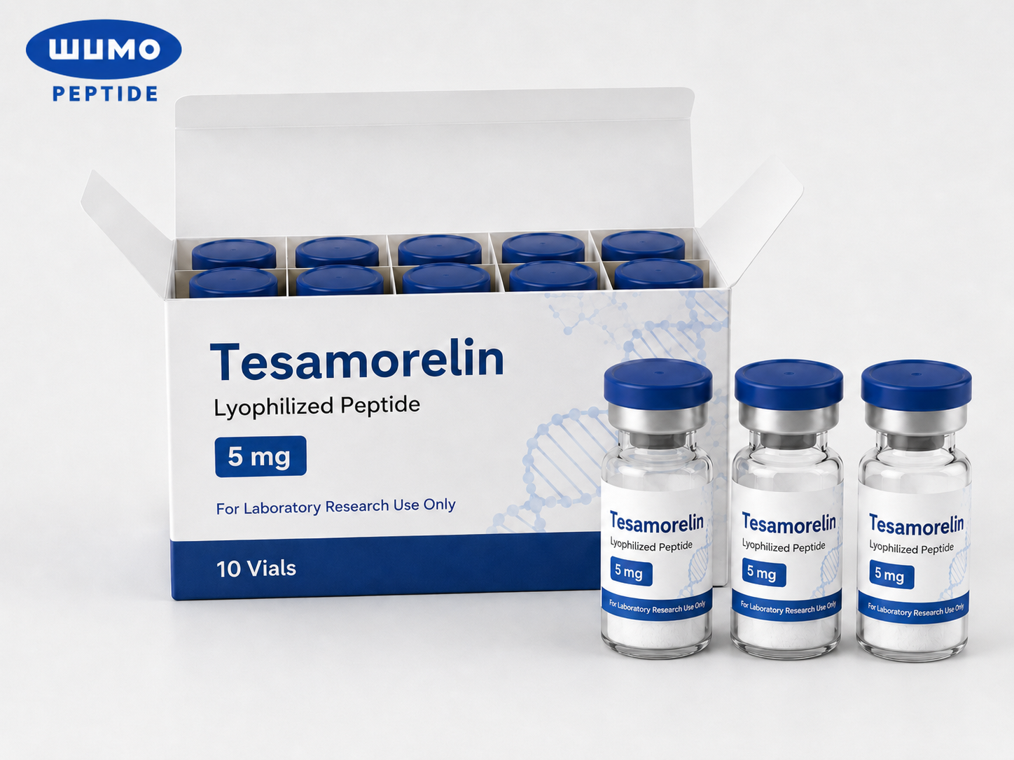Tesamorelin Acetate (TH9507) — Research-Use Raw Material & Lyophilized Vial image 2