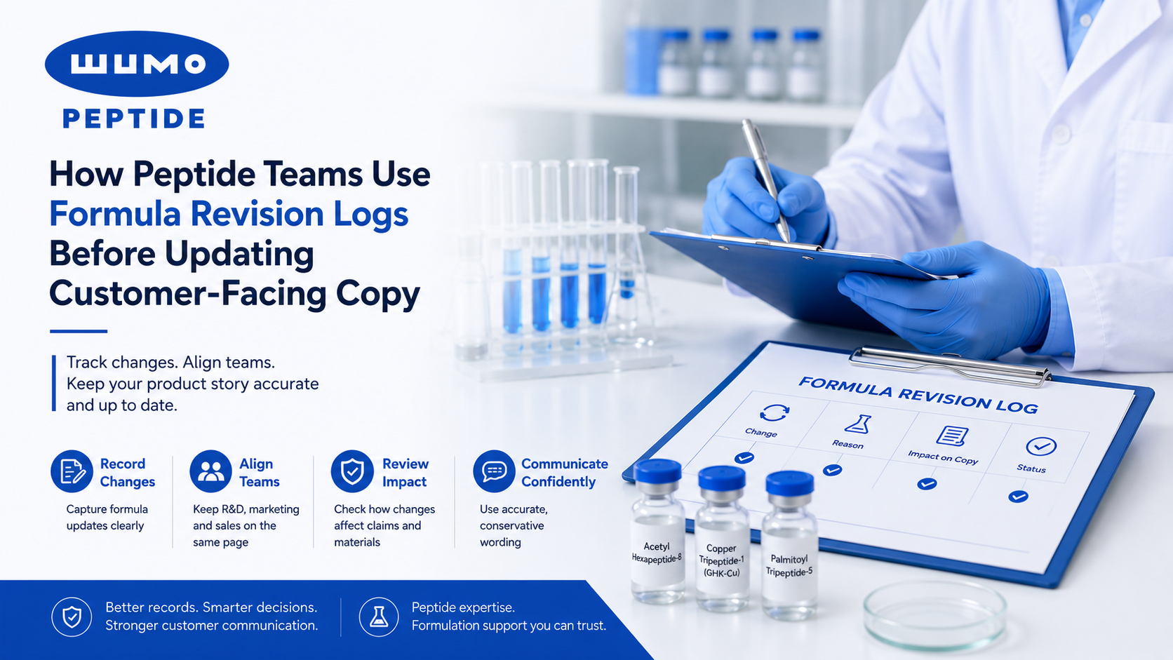 How Peptide Teams Use Formula Revision Logs Before Updating Customer-Facing Copy