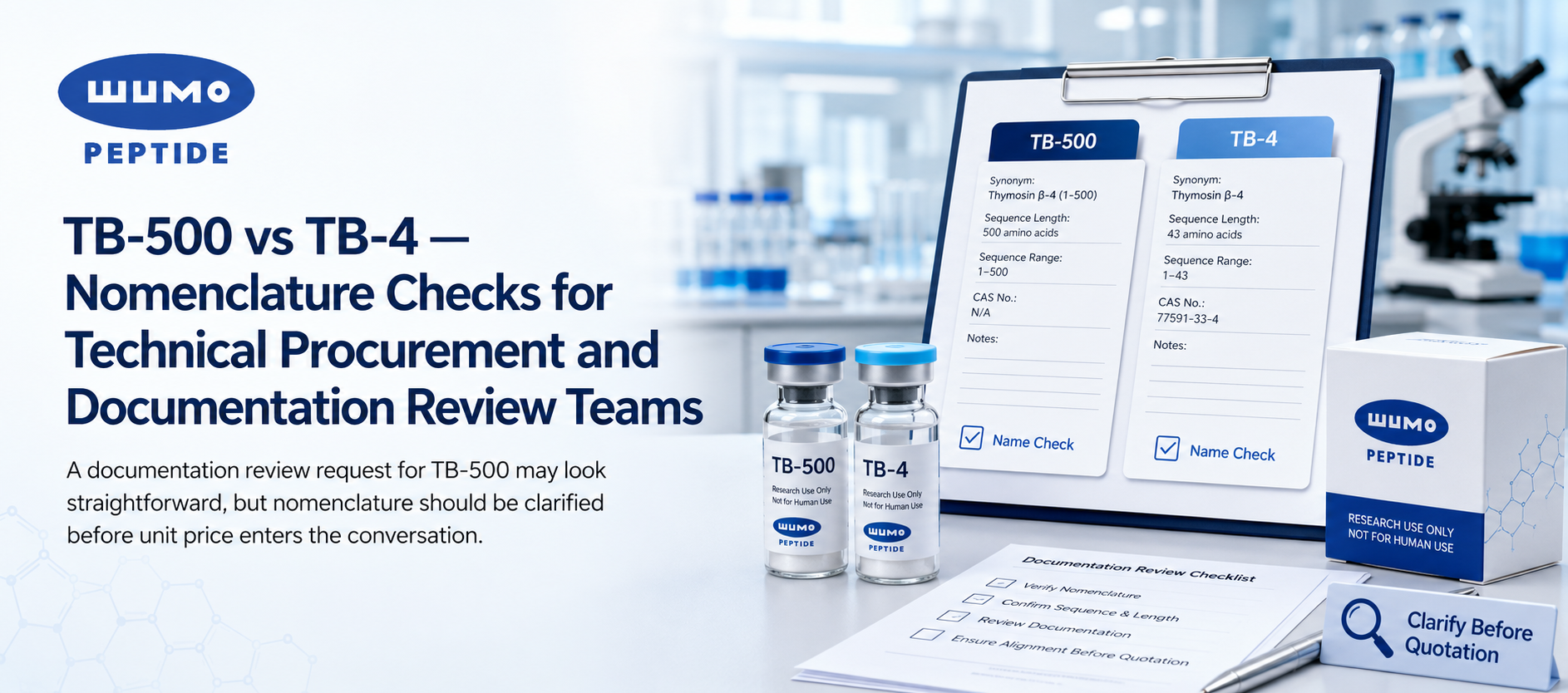 TB-500 vs TB-4 — Nomenclature Checks for Technical Procurement and Documentation Review Teams