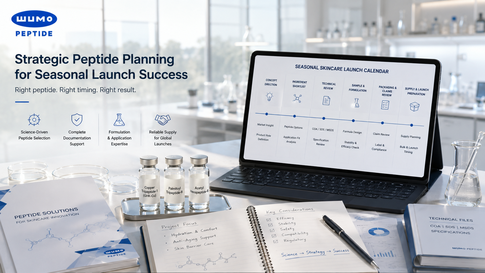 How Cosmetic Teams Sequence Peptide Decisions for a Seasonal Skincare Launch Calendar